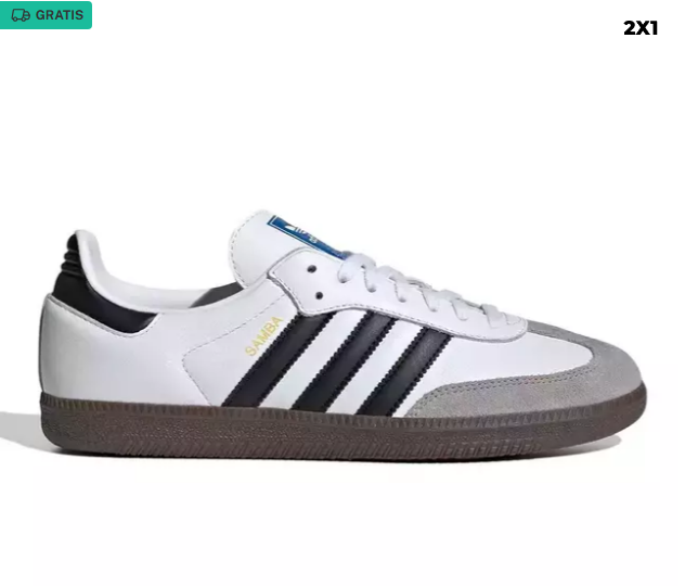 ¡2x1! Zapatillas Samba - Negra y Blanca - Unisex G5